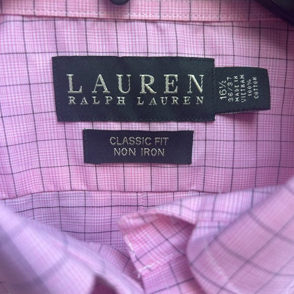 Lauren by Ralph Lauren Mens Long Sleeve Button Down Classic Fit Noniron Shirt - Picture 3 of 5